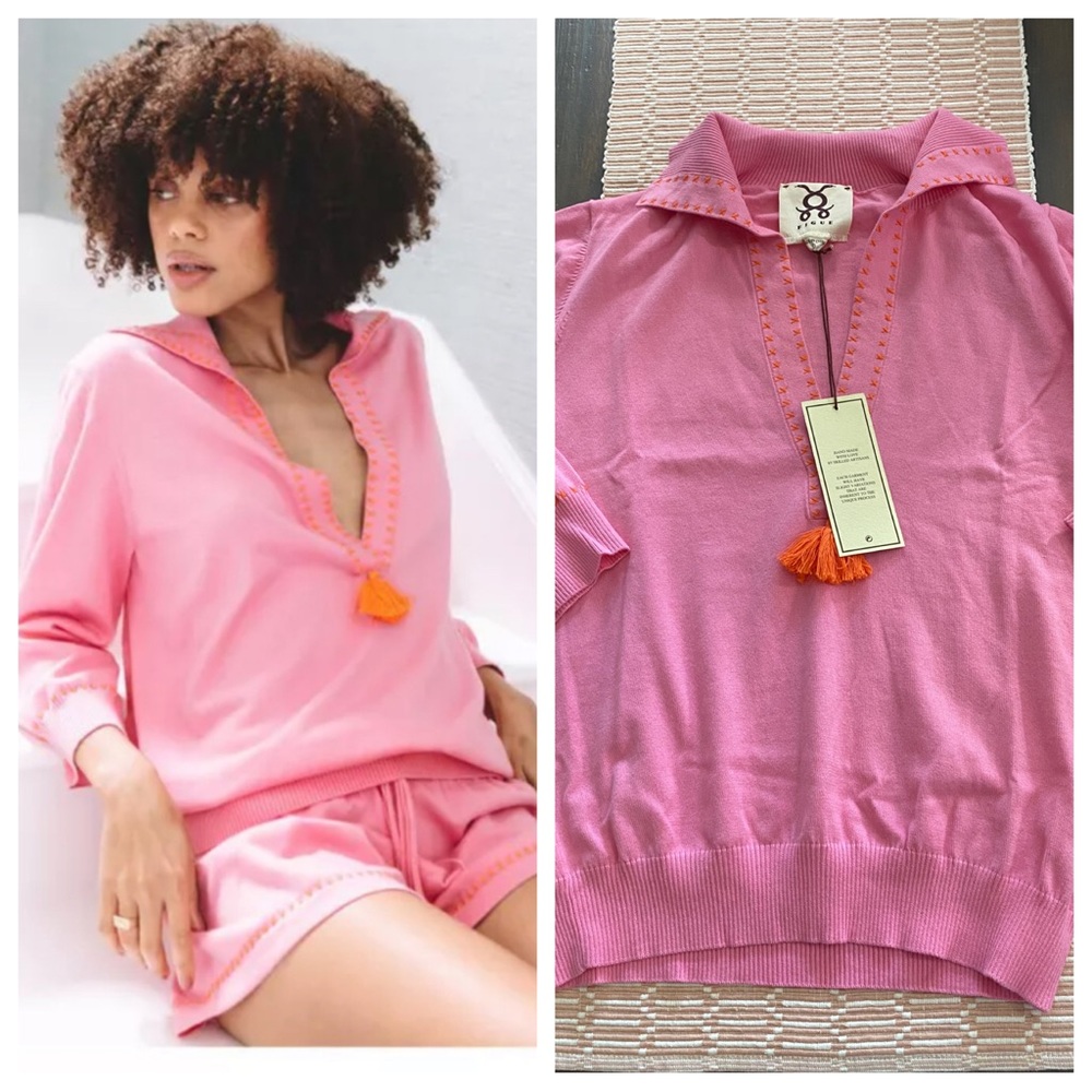 NWT Figue Marion knit plunge neck top